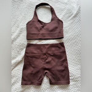 Brown Women's Activewear Set